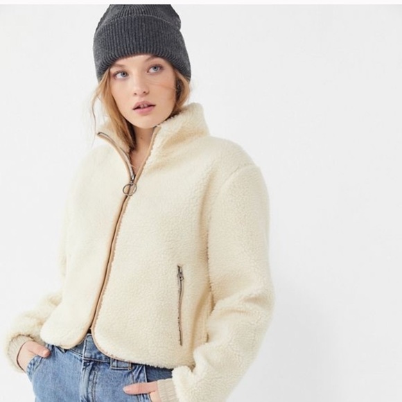 Urban Outfitters Jackets & Blazers - Urban Outfitters White Sherpa Jacket